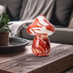 The Light Loft Beleuchtung-Pilzlampe aus Buntglas – Einzigartige dekorative Leuchte