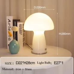 Bright Accents Beleuchtung-Pilz-Tischlampe – Kreatives Nachtlicht für die Heimdekoration