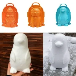 The Decor Haven Babyspielzeug-Pinguin-Schneeballmacher – Winter-Eisform für Spaß im Freien
