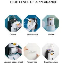 The Blissful Bath Badezimmer-Pinguin-Toilettenpapierhalter – Niedliches Badezimmer-Organizer-Dekor