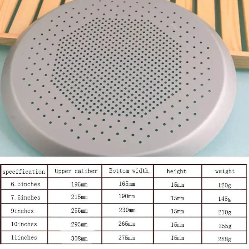 Tom Küche & Esszimmer-Pizzablech aus Aluminium mit Lochern – dickes, langlebiges Backgeschirr für perfekte Krusten