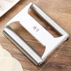 Tom Küche & Esszimmer-Pizzaroller/Docker aus Edelstahl – Gebäckwerkzeug für Teig