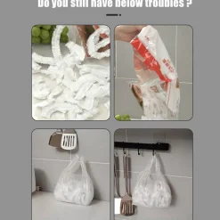 The Decor Haven Küche & Esszimmer-Plastiktütenspender - Selbstklebender Organizer