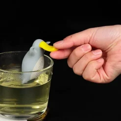 The Decor Haven Küche & Esszimmer-Platypus Tee-Ei – Schwimmender Teebereiter aus Silikon