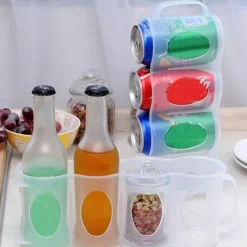 Space Savvy Küche & Esszimmer-Platzsparende Getränkeaufbewahrung im Kühlschrank