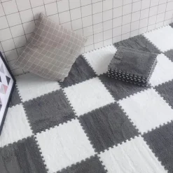 Kinder The Decor Haven Kinderwagen & Zubehör|Gadgets Für Zuhause-Plüschige Winter-Puzzlematte - Weiche DIY-Spielmatte