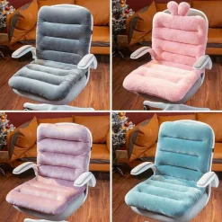 The Decor Haven Autozubehör|Automobilindustrie-Plüschiges Bürositzkissen – bequemes Rückenstützkissen