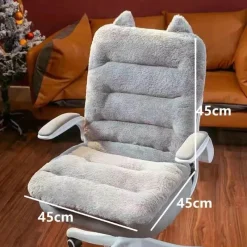 The Decor Haven Autozubehör|Automobilindustrie-Plüschiges Bürositzkissen – bequemes Rückenstützkissen