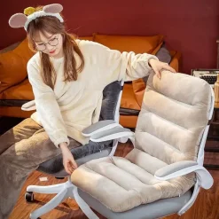 The Decor Haven Autozubehör|Automobilindustrie-Plüschiges Bürositzkissen – bequemes Rückenstützkissen