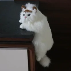 The Gilded Nest Wohndeko-Plüschkatzenfigur - Niedliche Schreibtischdekoration