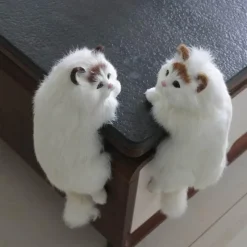 The Gilded Nest Wohndeko-Plüschkatzenfigur - Niedliche Schreibtischdekoration