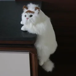 The Gilded Nest Wohndeko-Plüschkatzenfigur - Niedliche Schreibtischdekoration