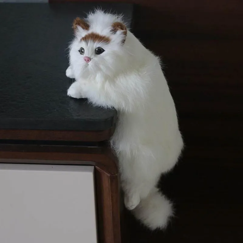 The Gilded Nest Wohndeko-Plüschkatzenfigur - Niedliche Schreibtischdekoration