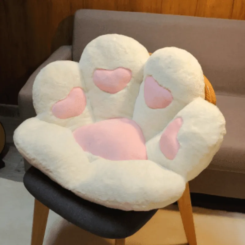 The Gilded Nest Wohndeko-Plüschkissen mit Katzenpfotenmotiv – süßes, buntes Sitzkissen für Haustiere