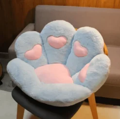 The Gilded Nest Wohndeko-Plüschkissen mit Katzenpfotenmotiv – süßes, buntes Sitzkissen für Haustiere