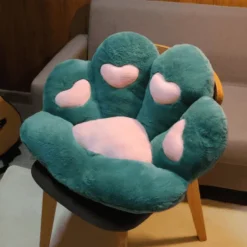 The Gilded Nest Wohndeko-Plüschkissen mit Katzenpfotenmotiv – süßes, buntes Sitzkissen für Haustiere