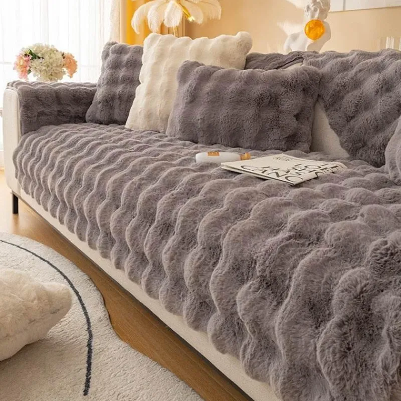 Comfort u0026 Style Gadgets Für Zuhause-Plüsch-Sofabezug – weicher, bequemer Möbelschutz