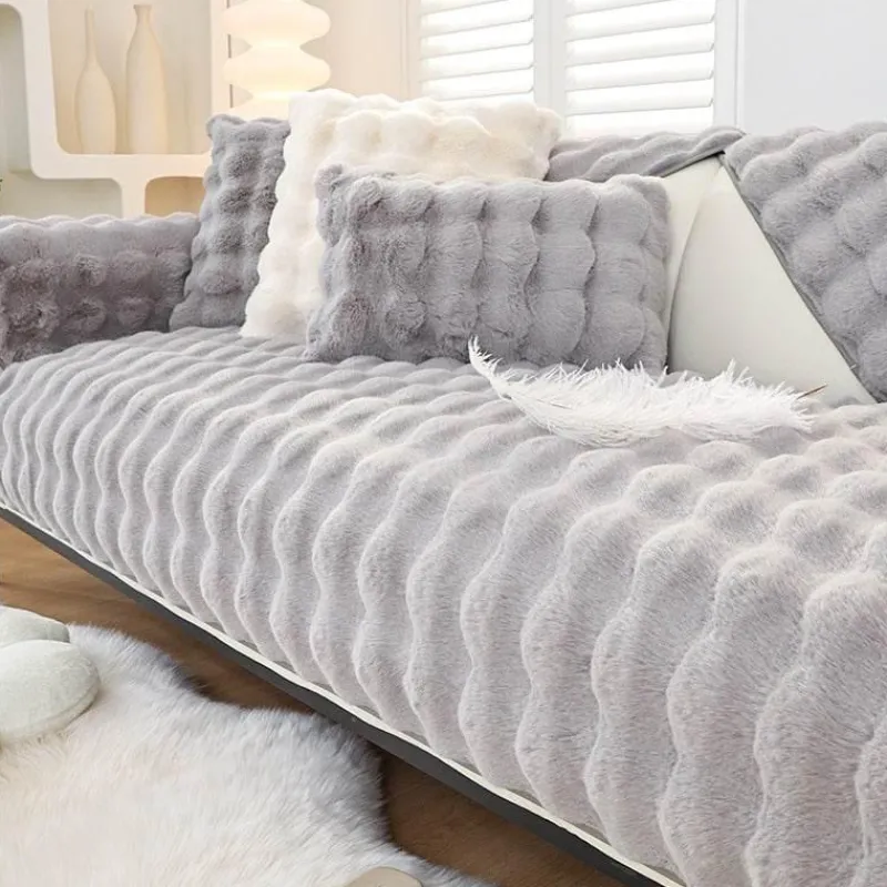 Comfort u0026 Style Gadgets Für Zuhause-Plüsch-Sofabezug – weicher, bequemer Möbelschutz