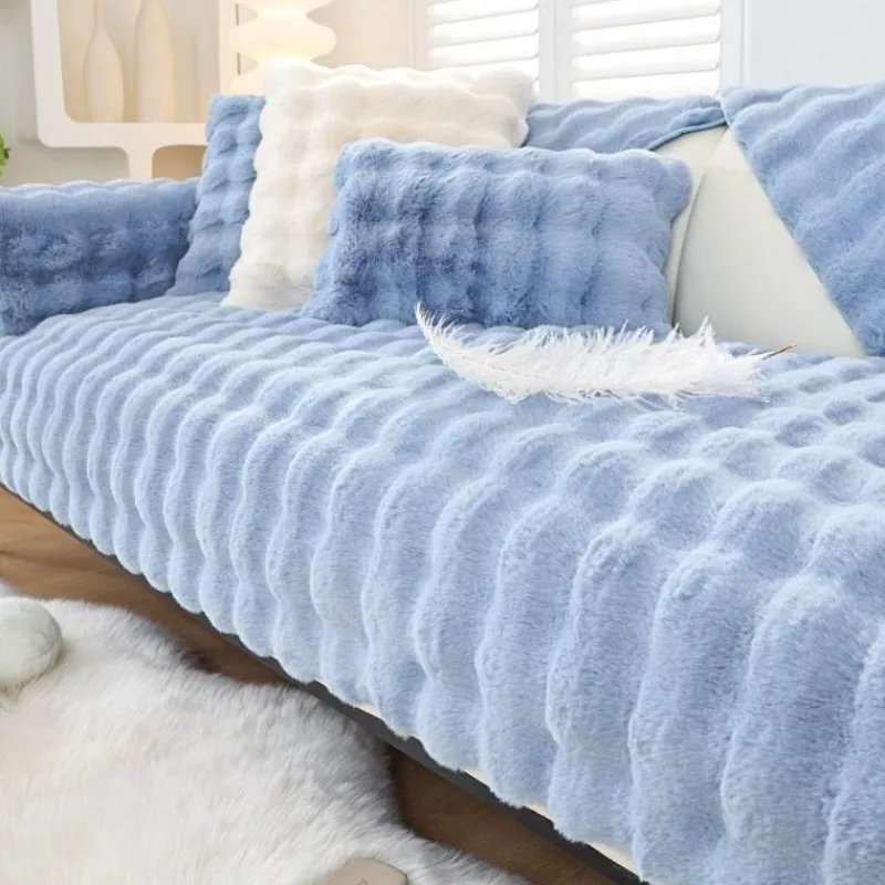 Comfort u0026 Style Gadgets Für Zuhause-Plüsch-Sofabezug – weicher, bequemer Möbelschutz