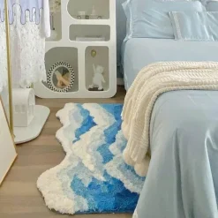 Accent u0026 Adorn Boden & Teppiche-Plüsch-Wellenteppich – Weicher, rutschfester Teppich im Surf-Stil