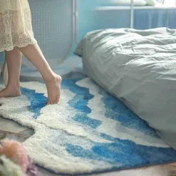 Accent u0026 Adorn Boden & Teppiche-Plüsch-Wellenteppich – Weicher, rutschfester Teppich im Surf-Stil