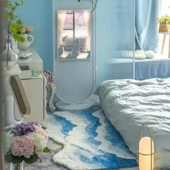 Accent u0026 Adorn Boden & Teppiche-Plüsch-Wellenteppich – Weicher, rutschfester Teppich im Surf-Stil