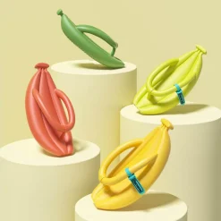 Damen Wilderness Haven Herrenschuhe|Damenschuhe-Plush Banana Flip Flops – Bequeme, weiche EVA-Sandalen