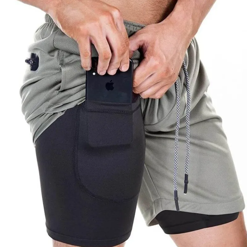 Herren The Relaxation Nook Fitness-Gadgets|Gesundheits-Gadgets-Pocket Workout Shorts – Sichere Fitness-Shorts mit Taschen