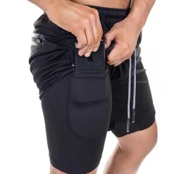 Herren The Relaxation Nook Fitness-Gadgets|Gesundheits-Gadgets-Pocket Workout Shorts – Sichere Fitness-Shorts mit Taschen