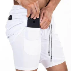 Herren The Relaxation Nook Fitness-Gadgets|Gesundheits-Gadgets-Pocket Workout Shorts – Sichere Fitness-Shorts mit Taschen