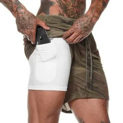 Herren The Relaxation Nook Fitness-Gadgets|Gesundheits-Gadgets-Pocket Workout Shorts – Sichere Fitness-Shorts mit Taschen