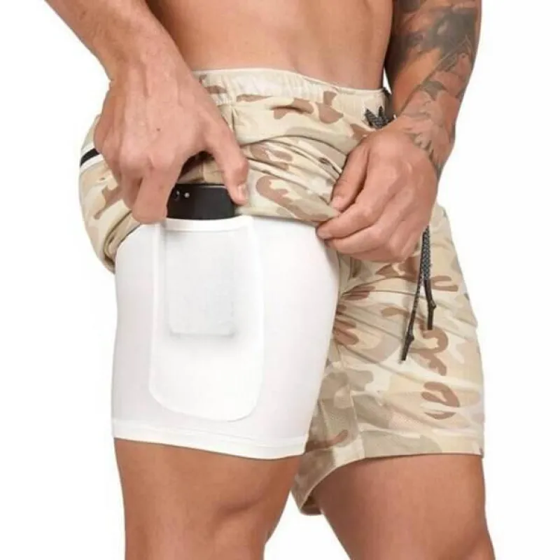 Herren The Relaxation Nook Fitness-Gadgets|Gesundheits-Gadgets-Pocket Workout Shorts – Sichere Fitness-Shorts mit Taschen