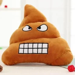 Cozy Cushions Bettzeug-Poop Emoji Kissen - Lustiges Plüschkissen