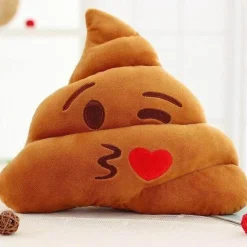 Cozy Cushions Bettzeug-Poop Emoji Kissen - Lustiges Plüschkissen