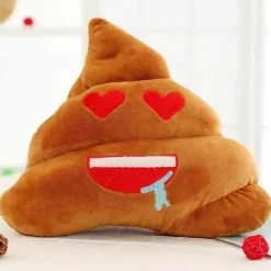 Cozy Cushions Bettzeug-Poop Emoji Kissen - Lustiges Plüschkissen