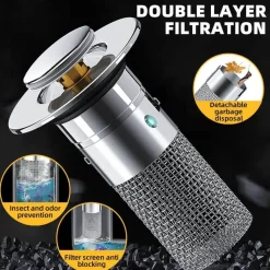 Tranquil Waters Badezimmer|Küche & Esszimmer-Pop-up-Spülbeckensieb – Abflussabdeckung gegen Verstopfung