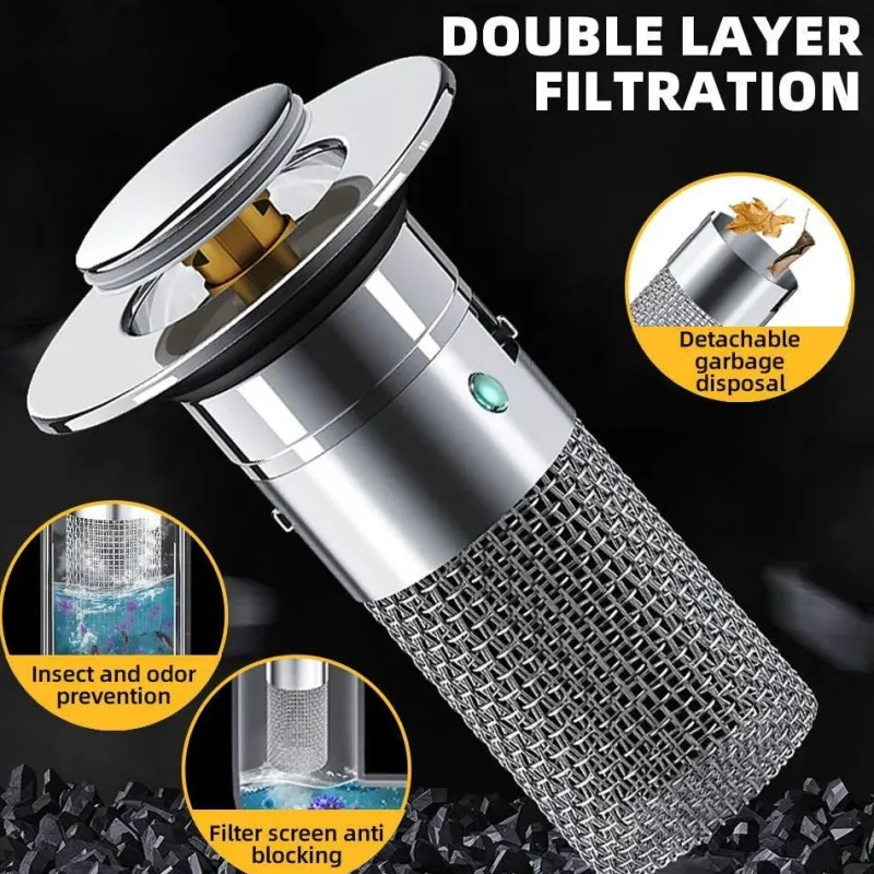 Tranquil Waters Badezimmer|Küche & Esszimmer-Pop-up-Spülbeckensieb – Abflussabdeckung gegen Verstopfung