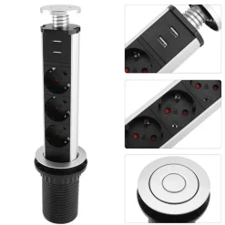 The Gilded Nest Gadgets Für Zuhause-Pop-Up-Steckdose – einziehbare Steckdose