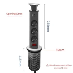 The Decor Haven Gadgets Für Zuhause-Pop-Up-Steckdosenleiste – Kabelmanagement-Organizer für Schreibtische