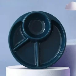 Space Savvy Küche & Esszimmer-Portionskontrolle, unterteilter Mahlzeitenplaner-Teller – Leitfaden für gesunde Ernährung