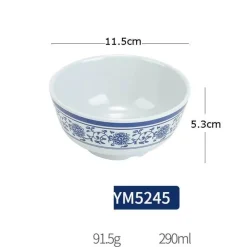 Elegance at the Table Küche & Esszimmer-Porzellan-Geschirrset - Blau-weißes Imitationsgeschirr