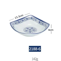 Elegance at the Table Küche & Esszimmer-Porzellan-Geschirrset - Blau-weißes Imitationsgeschirr