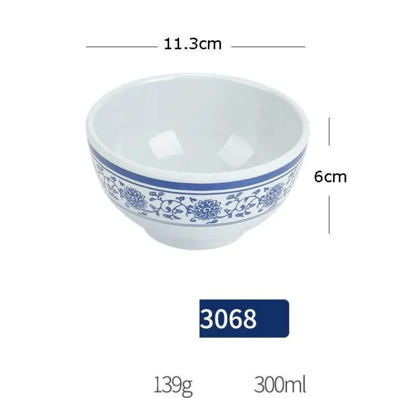 Elegance at the Table Küche & Esszimmer-Porzellan-Geschirrset - Blau-weißes Imitationsgeschirr