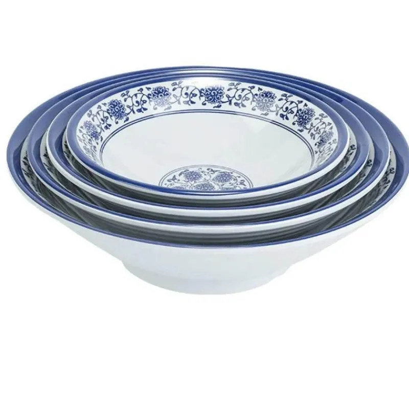 Elegance at the Table Küche & Esszimmer-Porzellan-Geschirrset - Blau-weißes Imitationsgeschirr