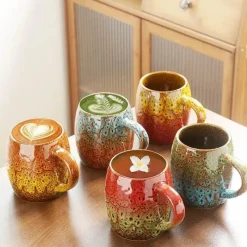 Plates u0026 More Küche & Esszimmer-Porzellantasse mit großem Fassungsvermögen – Keramiktasse für Kaffee und Tee fürs Büro