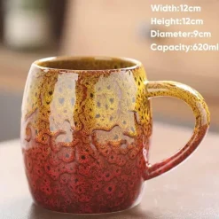 Plates u0026 More Küche & Esszimmer-Porzellantasse mit großem Fassungsvermögen – Keramiktasse für Kaffee und Tee fürs Büro