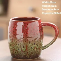 Plates u0026 More Küche & Esszimmer-Porzellantasse mit großem Fassungsvermögen – Keramiktasse für Kaffee und Tee fürs Büro