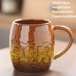 Plates u0026 More Küche & Esszimmer-Porzellantasse mit großem Fassungsvermögen – Keramiktasse für Kaffee und Tee fürs Büro