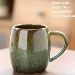 Plates u0026 More Küche & Esszimmer-Porzellantasse mit großem Fassungsvermögen – Keramiktasse für Kaffee und Tee fürs Büro