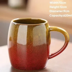 Plates u0026 More Küche & Esszimmer-Porzellantasse mit großem Fassungsvermögen – Keramiktasse für Kaffee und Tee fürs Büro